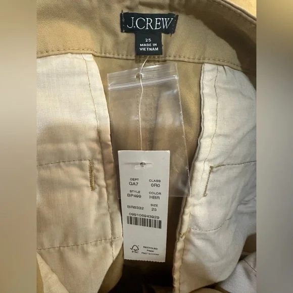 J Crew Sailor Heritage Chino Pants Honey Brown size 25 NWT - Picture 7 of 11